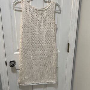 Ronni Nicole White Knee-Length Sleeveless Dress